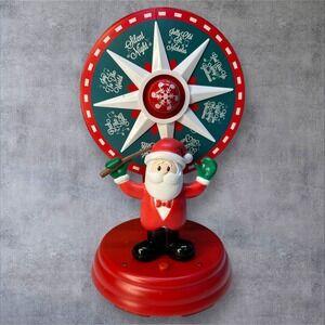 Gemmy Good Christmas Song Spinner Santa Musical Decor FOR PARTS REPAIR